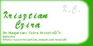 krisztian czira business card